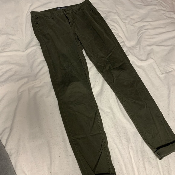 Army Green Low Waisted Jeans - Picture 1 of 3
